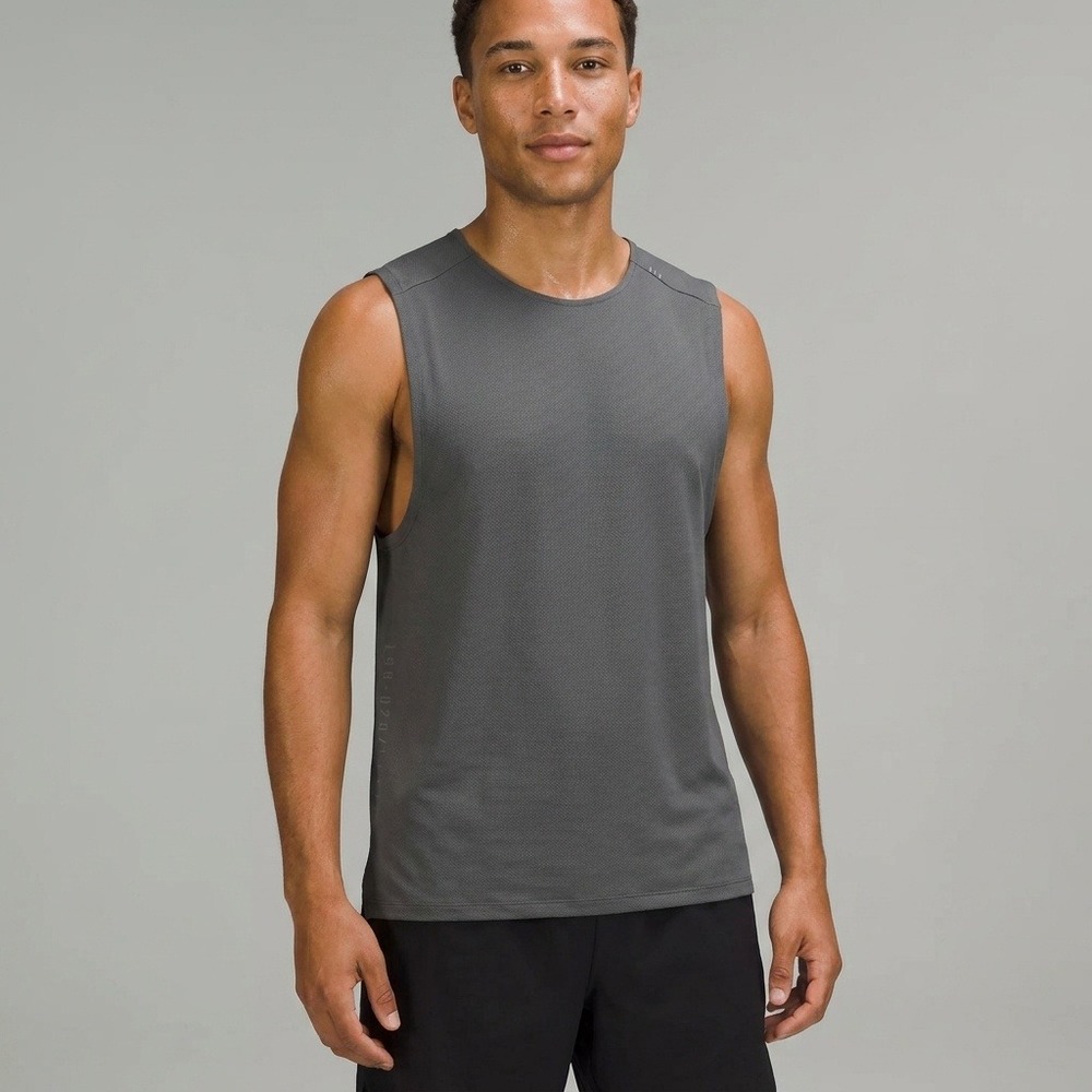 Lululemon Mens Sleeveless‎ Training Tank Top Dark Gray Mesh L98-020/LTT XL